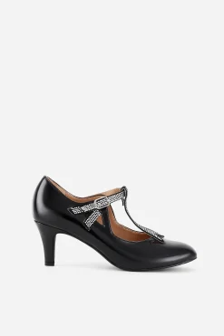 BABEYOND Shoes | Rhinestone<Closed Toe T-Strap Rhinestone Pumps