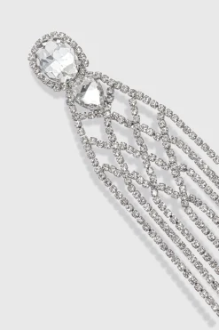 BABEYOND Earrings | Rhinestone<Crystal Beaded Crisscross Statement Earrings