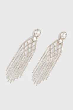 BABEYOND Earrings | Rhinestone<Crystal Beaded Crisscross Statement Earrings