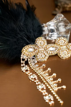BABEYOND Feather | Rhinestone<Crystal Beaded Feather Headband