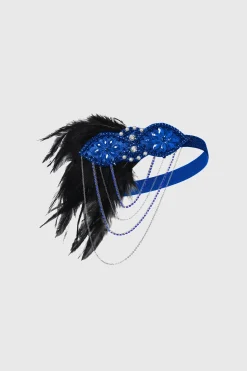 BABEYOND Feather | Feather<Dazzling Beaded Floral Feather Headband