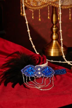 BABEYOND Feather | Feather<Dazzling Beaded Floral Feather Headband