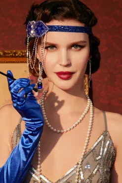 BABEYOND Feather | Feather<Dazzling Beaded Floral Feather Headband