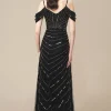 BABEYOND Evening Dresses | Sequin<Dazzling Cold-Shoulder Sequin Evening Gown