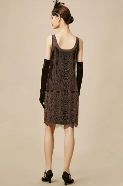 BABEYOND Plus Size<Decadent Draped Flapper Plus Size Dress