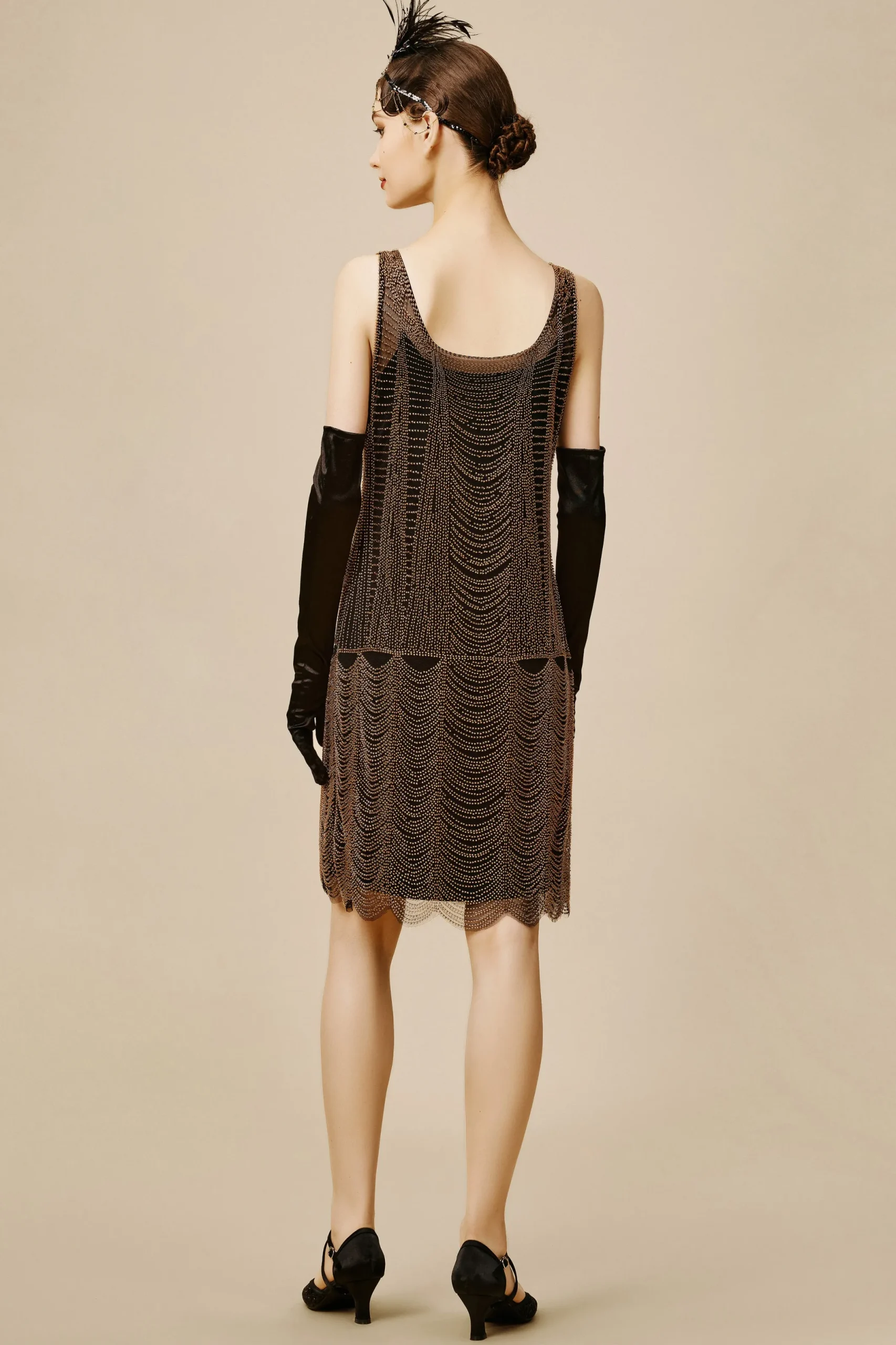 BABEYOND Plus Size<Decadent Draped Flapper Plus Size Dress