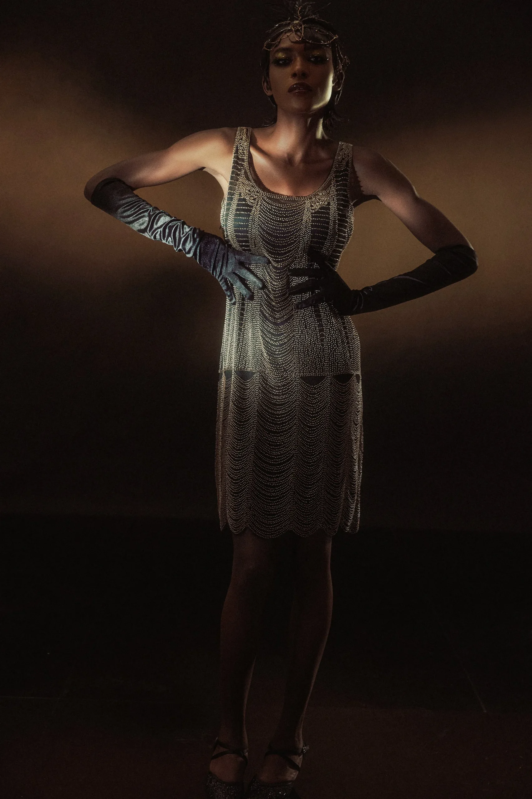 BABEYOND Plus Size<Decadent Draped Flapper Plus Size Dress