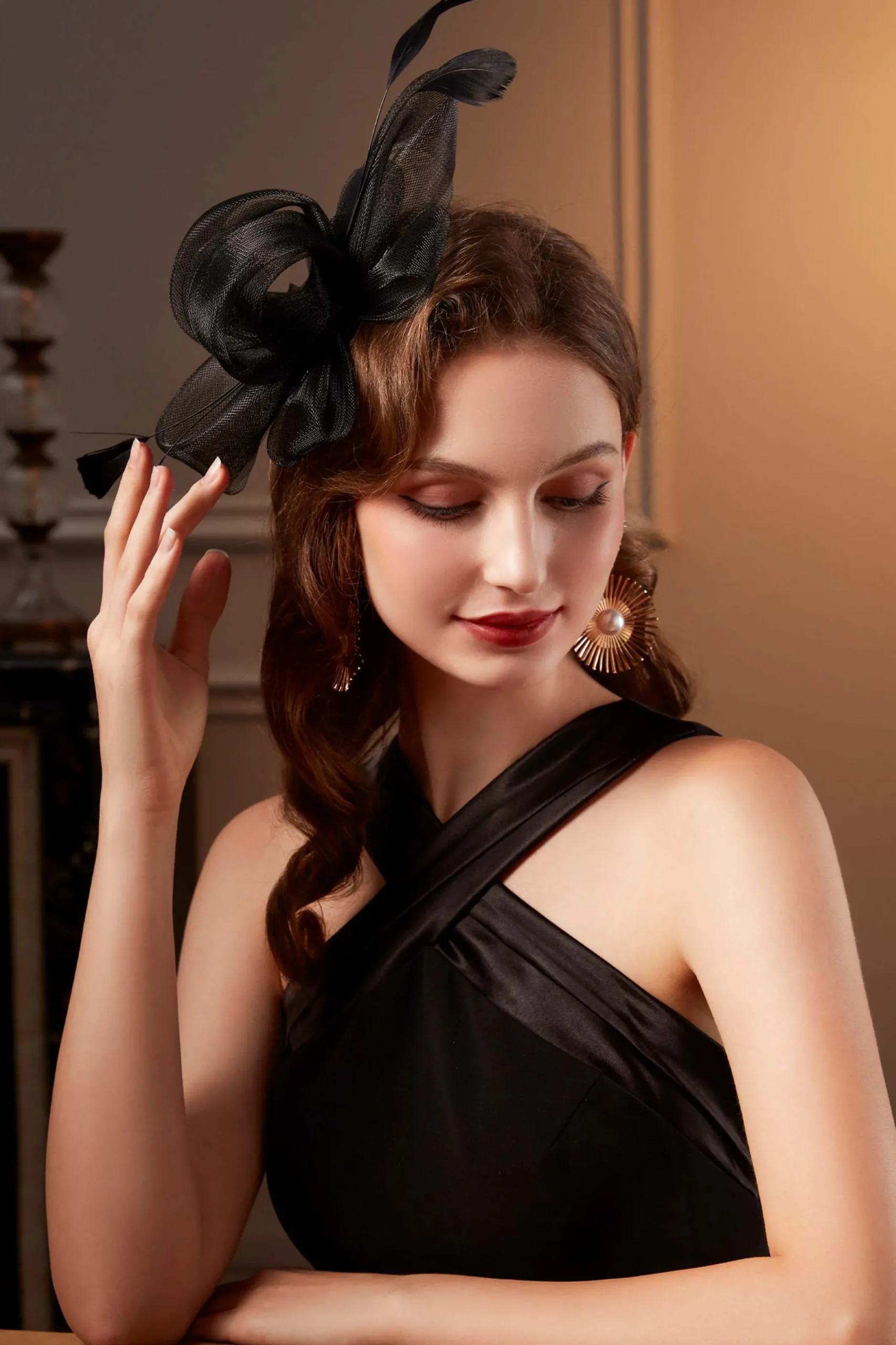 BABEYOND Fascinators<Delicate Organza Ribbon Derby Fascinator