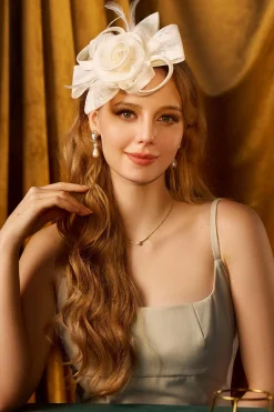 BABEYOND Fascinators<Delicate Ribbon Bow Floral Fascinator