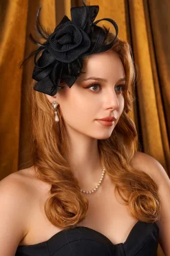 BABEYOND Fascinators<Delicate Ribbon Bow Floral Fascinator