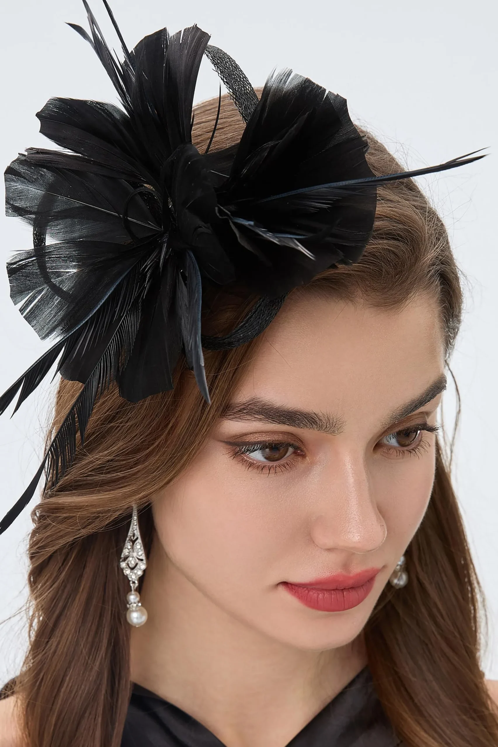 BABEYOND Fascinators<Delicate Ribbon Feather Derby Fascinator