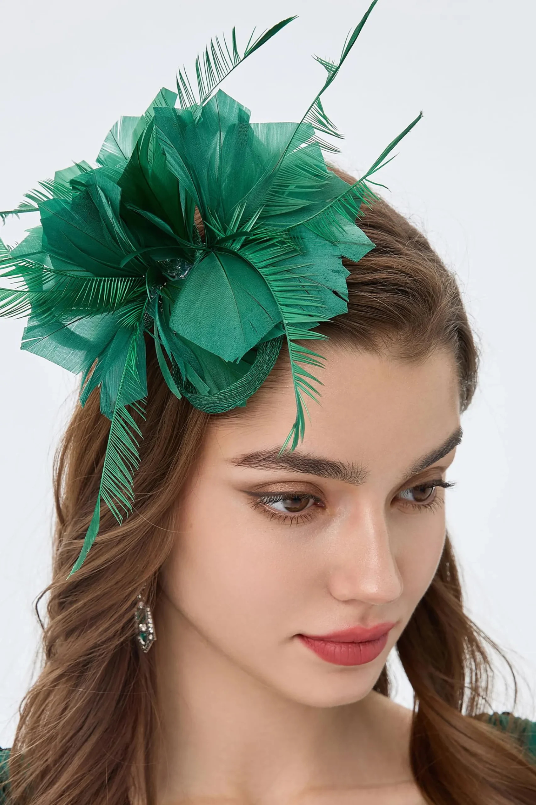 BABEYOND Fascinators<Delicate Ribbon Feather Derby Fascinator