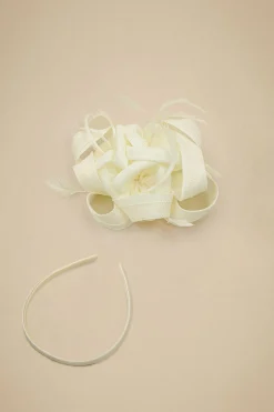 BABEYOND Fascinators<Delicate Ribbon Knot Feather Fascinator