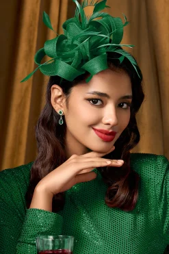 BABEYOND Fascinators<Delicate Ribbon Knot Feather Fascinator