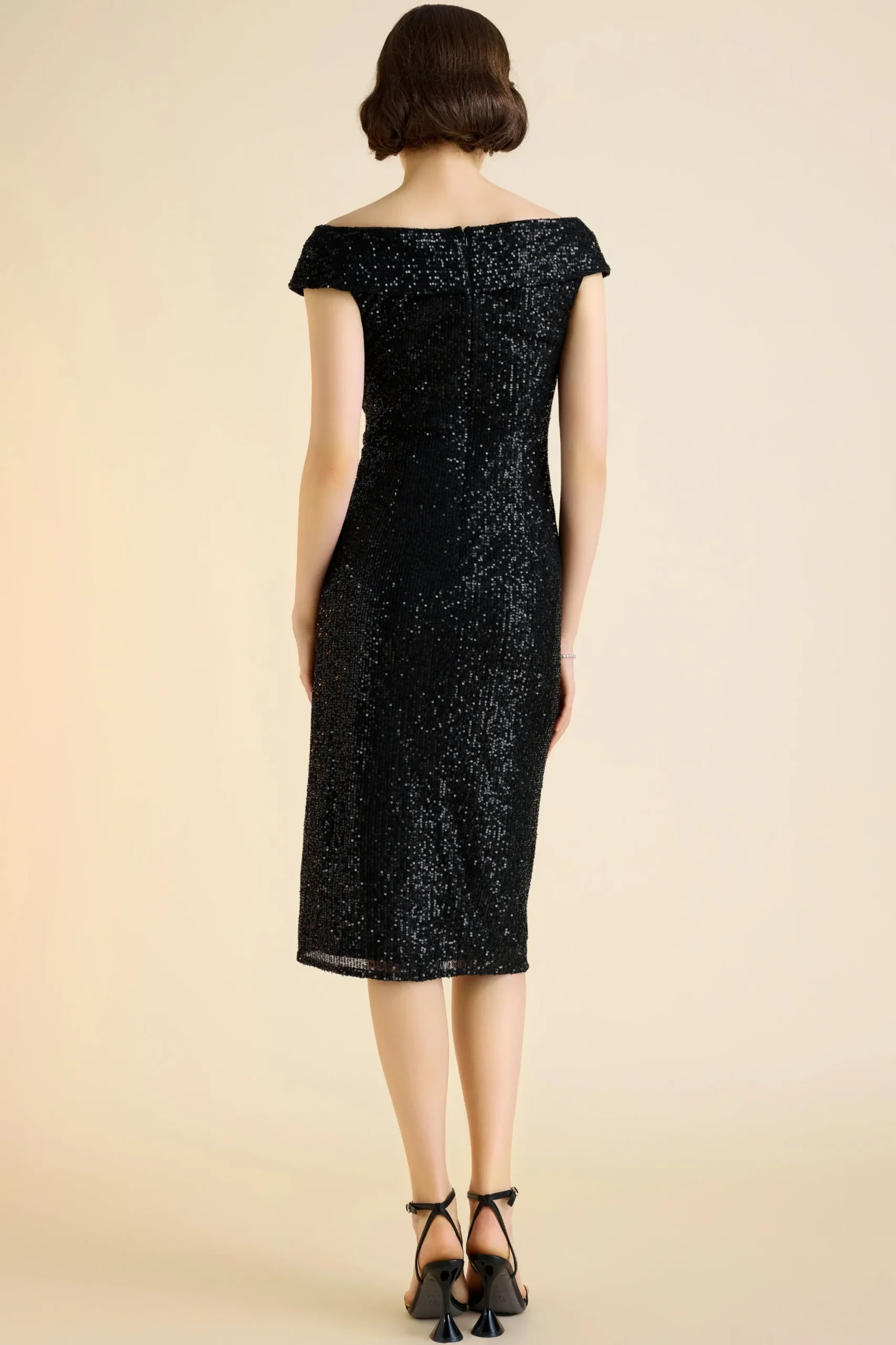 BABEYOND Flapper Dresses | Formal Dresses<Draped Cascading Ruffle Sequin Cocktail Dress