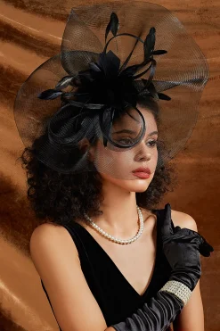 BABEYOND Fascinators<Dreamy Wavy Brim Mesh Fascinator