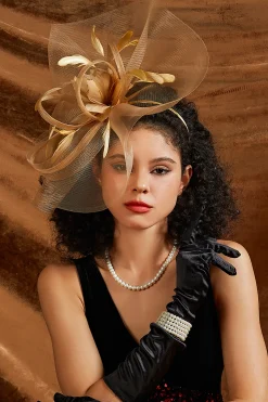 BABEYOND Fascinators<Dreamy Wavy Brim Mesh Fascinator