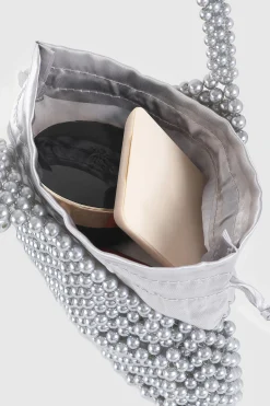BABEYOND Handbags<Elegant Beaded Pearl Evening Clutch
