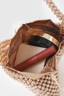 BABEYOND Handbags<Elegant Beaded Pearl Evening Clutch