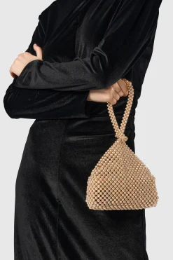 BABEYOND Handbags<Elegant Beaded Pearl Evening Clutch