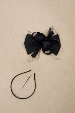 BABEYOND Fascinators<Elegant Bow Accented Lace Fascinator