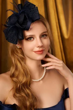 BABEYOND Fascinators<Elegant Bow Accented Lace Fascinator