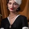 BABEYOND Fascinators<Elegant Bow Knot Pillbox Veil Fascinator