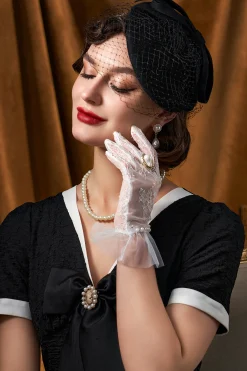 BABEYOND Fascinators<Elegant Bow Knot Pillbox Veil Fascinator