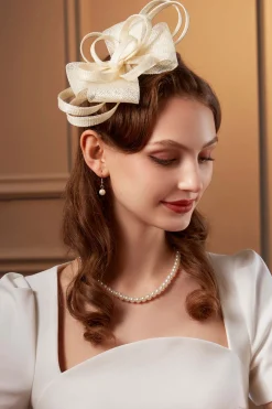 BABEYOND Fascinators<Elegant Cocktail Ribbon Band Fascinator