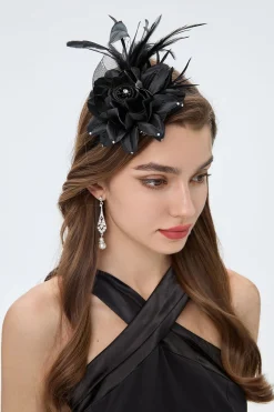 BABEYOND Fascinators | Vintage<Elegant Feather Floral Fascinator