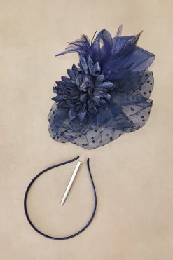 BABEYOND Fascinators<Elegant Floral Feather Pillbox Veil Fascinator