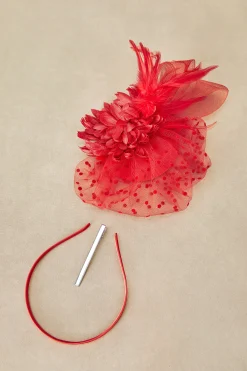BABEYOND Fascinators<Elegant Floral Feather Pillbox Veil Fascinator