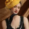 BABEYOND Fascinators<Elegant Half-Veiled Ribbon Fascinator