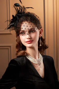 BABEYOND Fascinators<Elegant Kentucky Veil Floral Fascinator
