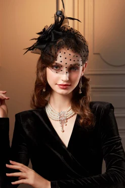 BABEYOND Fascinators<Elegant Kentucky Veil Floral Fascinator