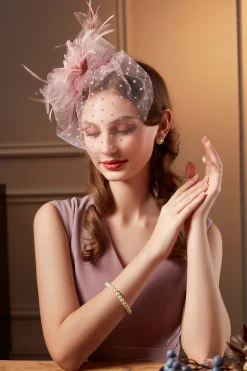 BABEYOND Fascinators<Elegant Kentucky Veil Floral Fascinator