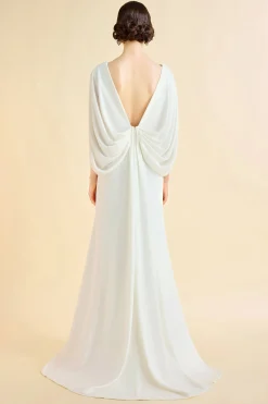 BABEYOND Formal Dresses | Evening Dresses<Elegant Low Back Couture Draped Cape Evening Gown