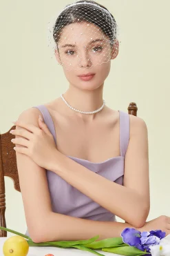 BABEYOND Fascinators | Vintage<Elegant Mesh Veil Beaded Fascinator