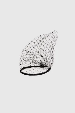 BABEYOND Fascinators | Vintage<Elegant Mesh Veil Beaded Fascinator