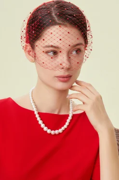 BABEYOND Fascinators | Vintage<Elegant Mesh Veil Beaded Fascinator
