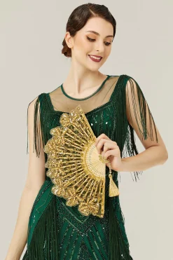 BABEYOND Fans<Elegant Non-Foldable Beaded Fan