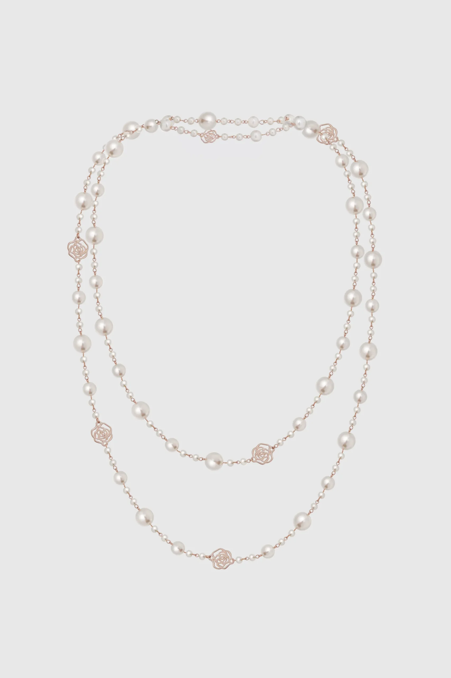 BABEYOND Necklaces | Pearl<Elegant Pearls Rose Necklace