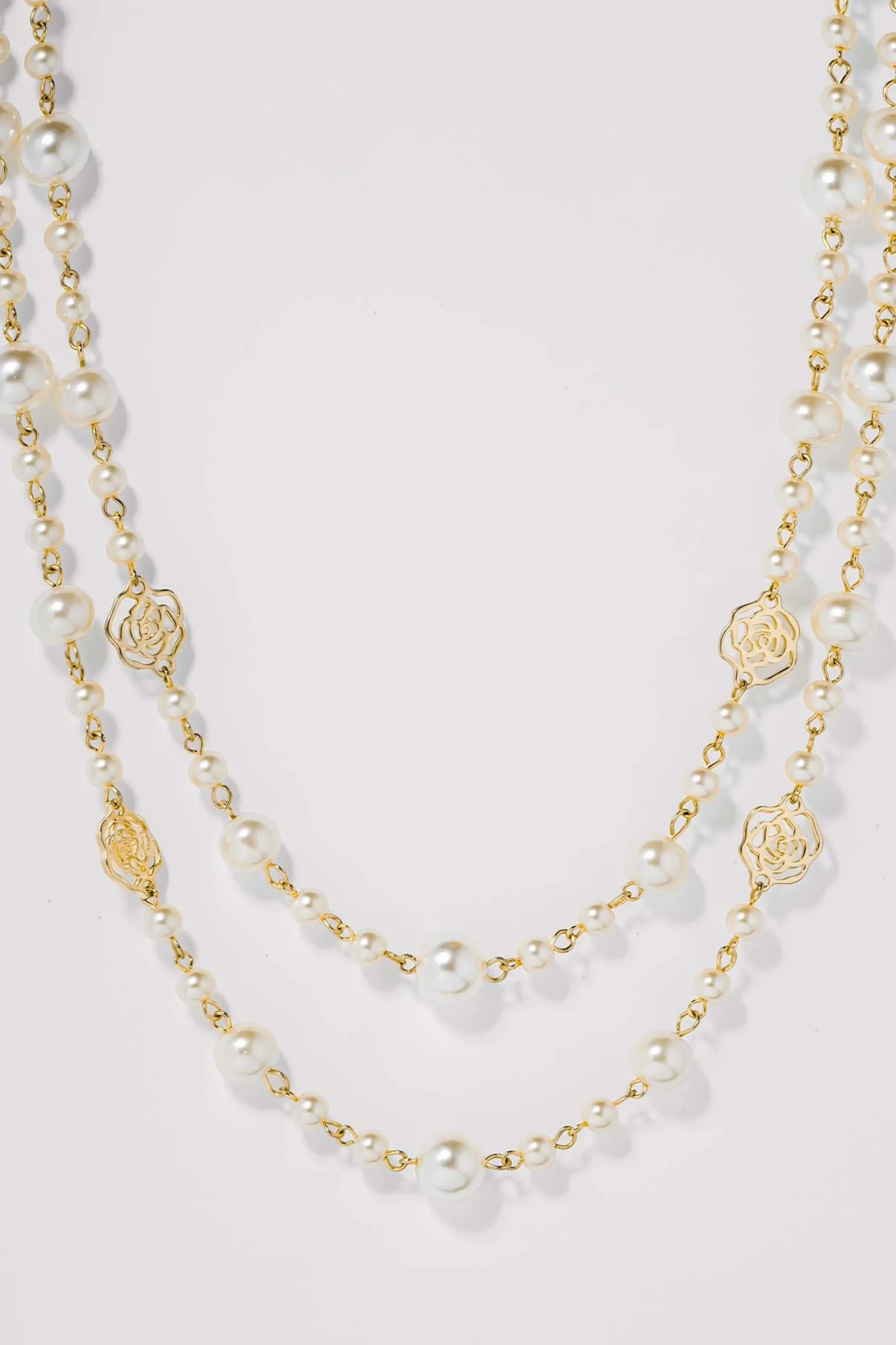 BABEYOND Necklaces | Pearl<Elegant Pearls Rose Necklace