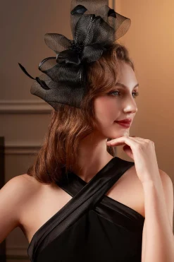 BABEYOND Fascinators<Elegant Ribbon Feather Kentucky Fascinator