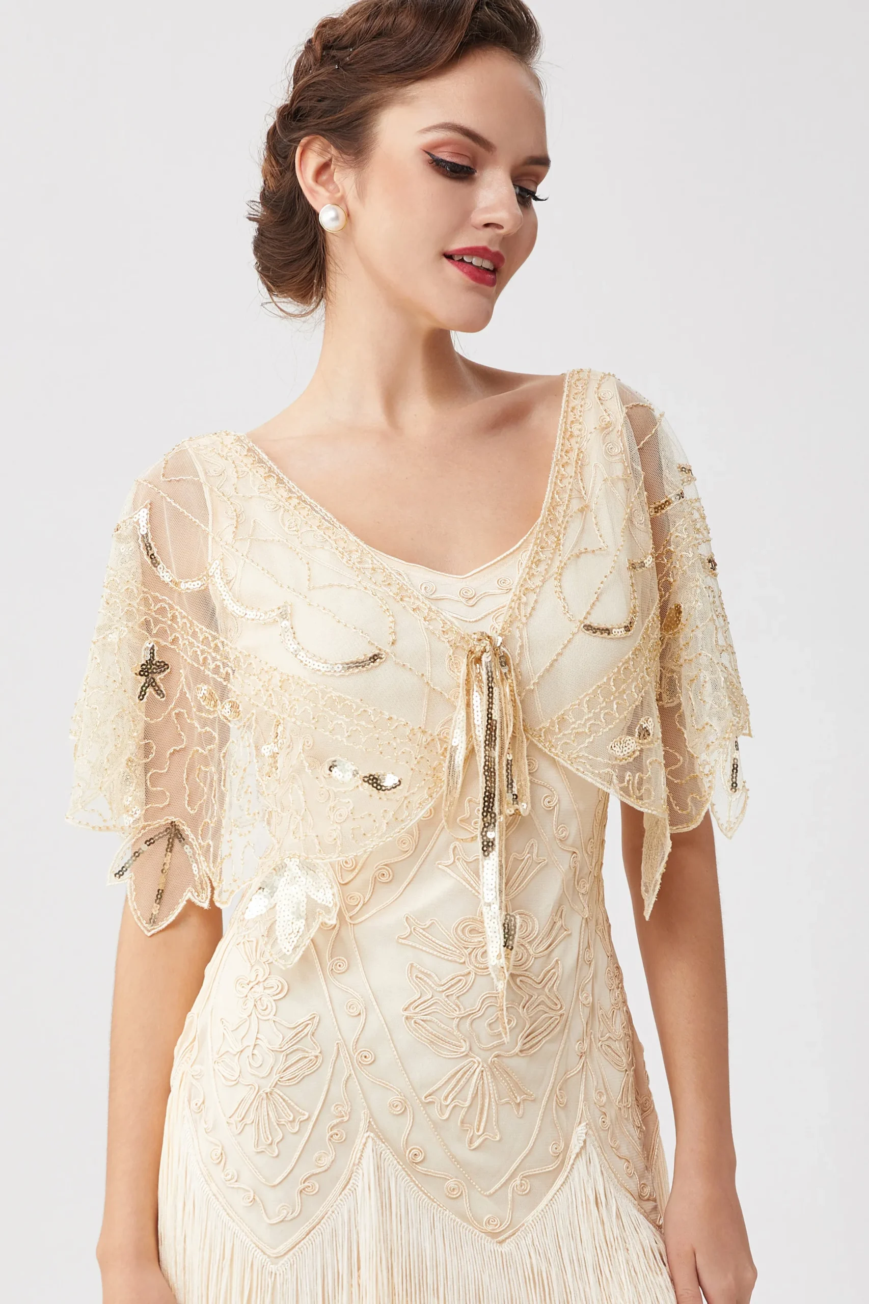 BABEYOND Shawls & Scarves | Lady<Elegant Sequin Beaded Evening Shawl