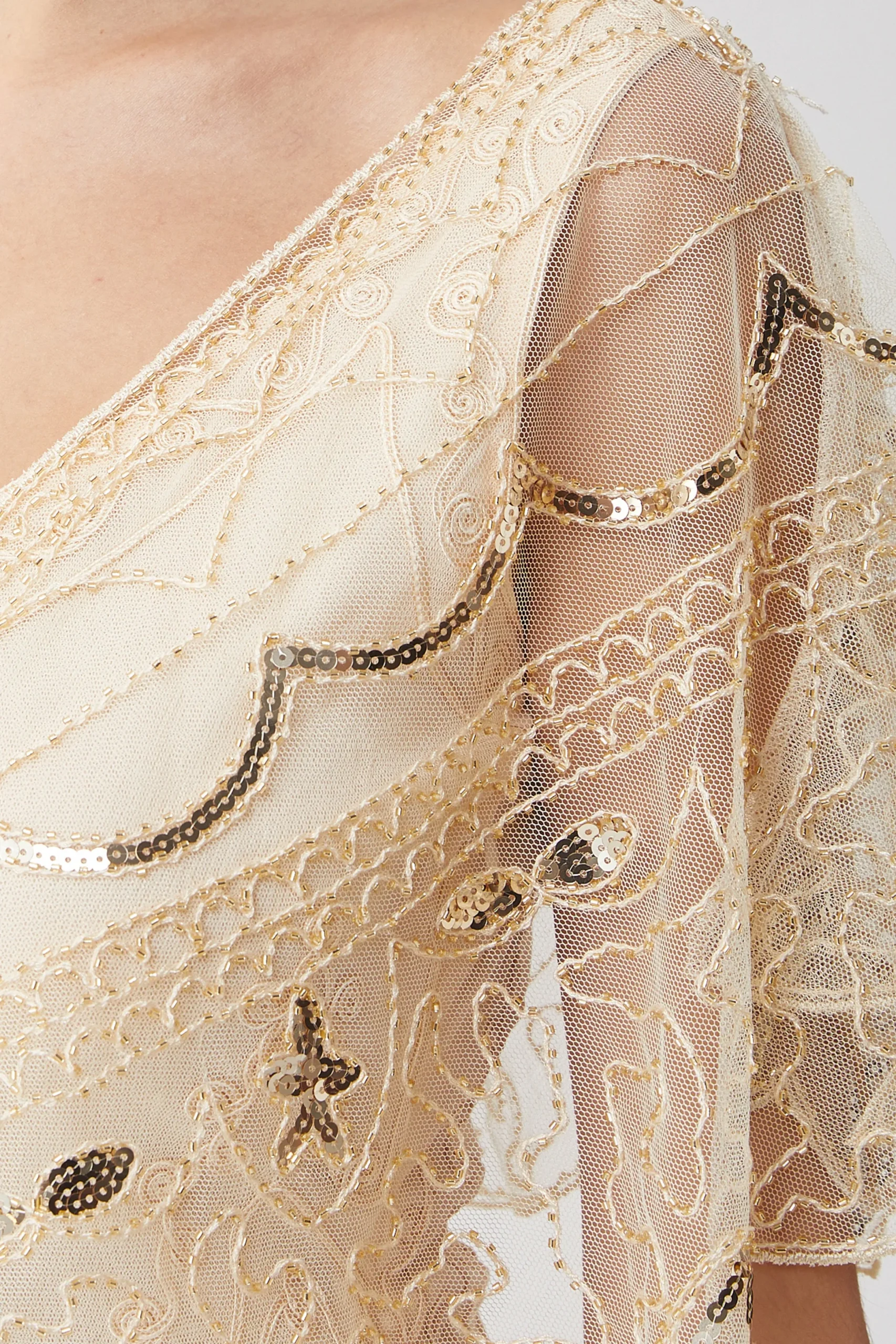 BABEYOND Shawls & Scarves | Lady<Elegant Sequin Beaded Evening Shawl