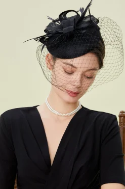 BABEYOND Fascinators | Lady<Elegant Veil Organza Fascinator