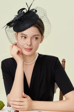 BABEYOND Fascinators | Lady<Elegant Veil Organza Fascinator