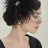 BABEYOND Fascinators | Rhinestone<Embellished Rhinestone Fluffy Veil Fascinator