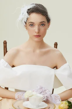 BABEYOND Fascinators | Rhinestone<Embellished Rhinestone Floral Veil Fascinator